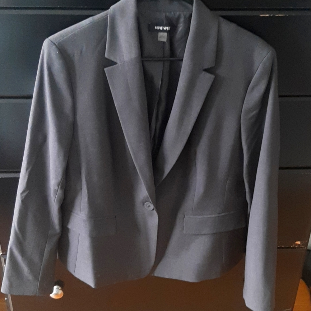 Dark gray suit jacket